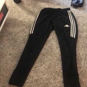 black adidas track pants